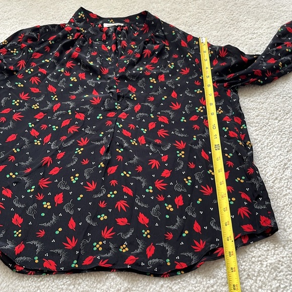 EUC Zadig & Voltaire Tender Print Long Sleeve Silk Blouse Size XS - Picture 7 of 14